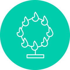 Fire Hoop icon single vector illustration