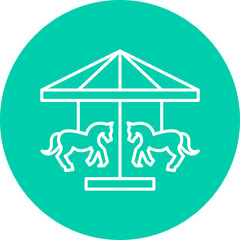 Flying Horses icon single vector illustration