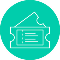 Ticket icon single vector illustration
