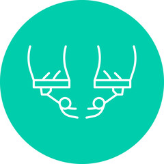 Two Persons Hanging icon single vector illustration