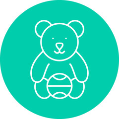 Bear Performing icon single vector illustration