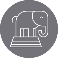 Elephant Performing icon single vector illustration