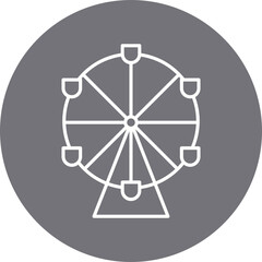 Ferris Wheel icon single vector illustration