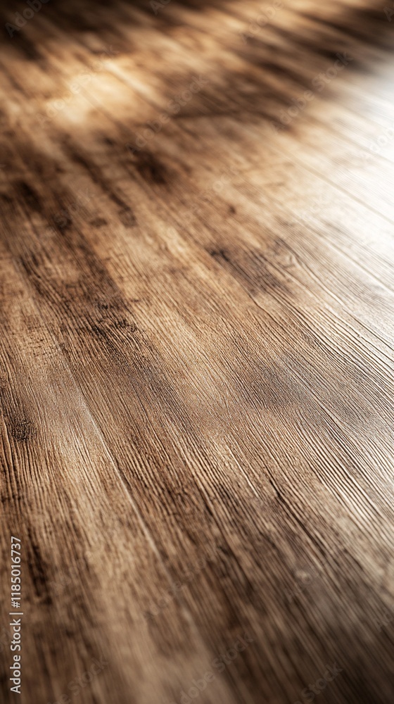 Poster light falling on wooden floor creating dramatic shadows