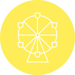 Ferris Wheel icon single vector illustration