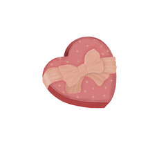 Valentine's Day illustration isolated on transparent background. Heart-shaped sweets. Hand drawn illustration.