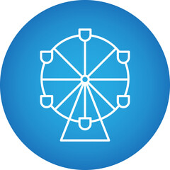 Ferris Wheel icon single vector illustration