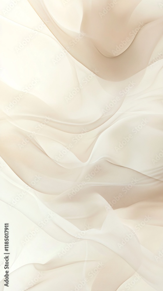 Poster elegant flowing ivory fabric creating soft and gentle waves