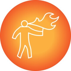 Obraz premium Spitting Fire icon single vector illustration