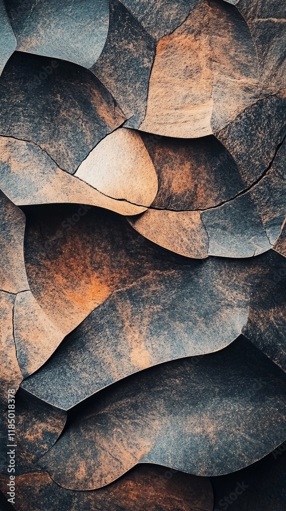 Poster Abstract rock formation creating intriguing textured pattern