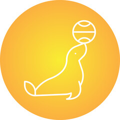 Performing at Circus icon single vector illustration