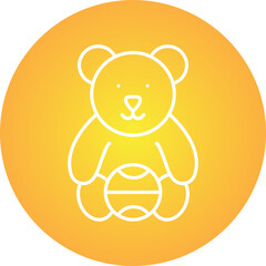 Bear Performing icon single vector illustration