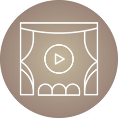 Theatre single vector illustration
