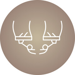 Two Persons Hanging icon single vector illustration