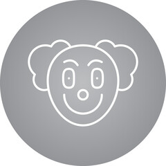 Clown Face icon single vector illustration