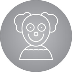 Clown icon single vector illustration