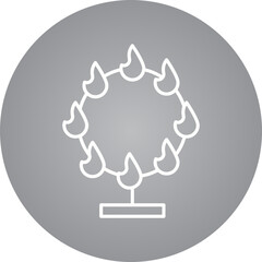Fire Hoop icon single vector illustration