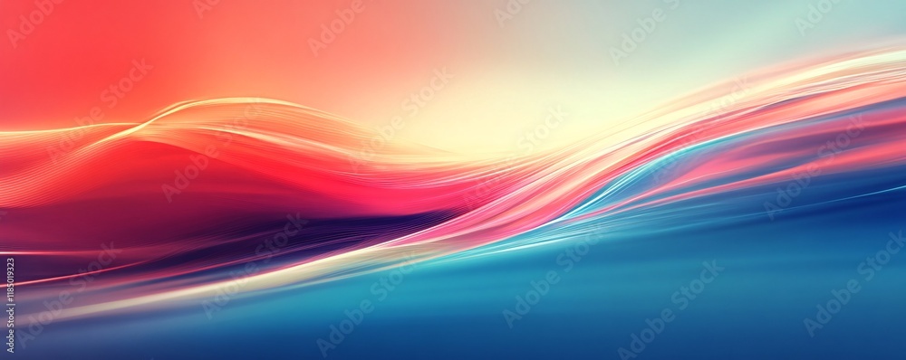 Fototapete colorful abstract waves flowing seamlessly creating dynamic background