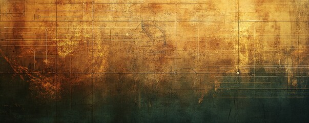 Grunge background showing geometric lines and shapes creating an intriguing design