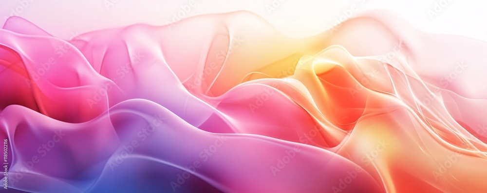 Poster colorful abstract waves flowing seamlessly in a vibrant design
