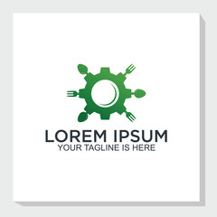 Fototapeta premium food production machine logo design concept, food industrial logo design vector