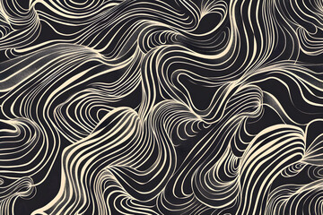 Inked Masterpiece: An Intricate and Seamless Black and White Abstract Pattern
