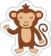 Cartoon Monkey, Nursery Monkey, Cute monkey vector. monkey
