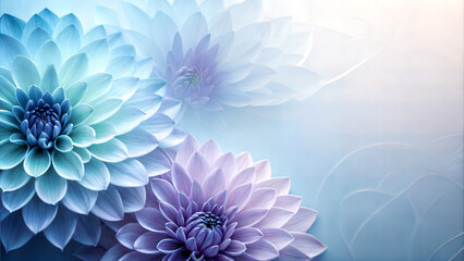 Obraz premium abstract blue background, flowers