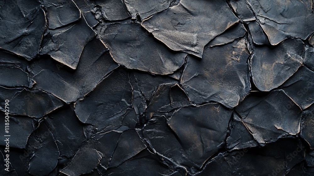 Poster dark and textured abstract background showing cracked stone surface with golden highlights