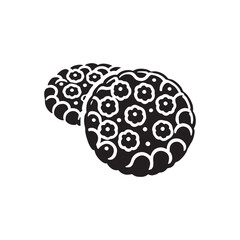 Minimalist Cookie Vector Design - Cookie Silhouette - Cookie Illustration.