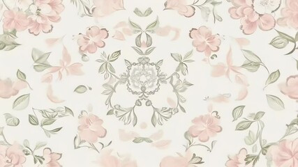 tile botanic background flower fabric wallpaper hand drawn floral pattern rose leaves flowers pattern seamless seamless pattern wallpaper panting tile flower floral spring ornament wrapper leaf - Powered by Adobe
