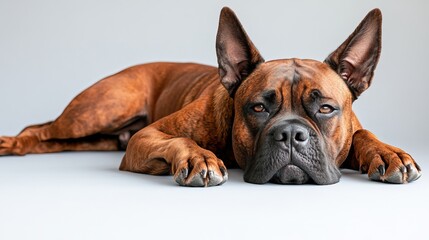 Fototapeta premium Dog Portrait: Pet Photography, Minimalist Design, Animal Care, Pet Advertisement