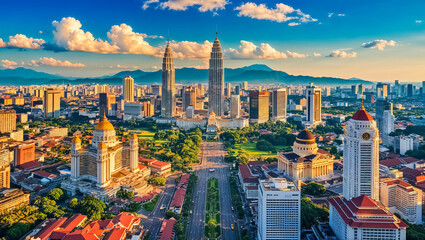 stunning panorama city Jakarta Indonesia sunny day © tanya78