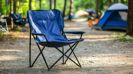 Sitting with Your Back in a Camping Chair Outdoors