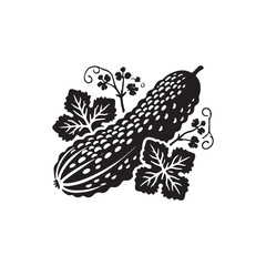Cucumber Vector Design - Cucumber Silhouette - Illustration of Cucumber.