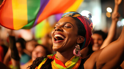 Empowering portrait honoring Afro-Brazilian heritage.