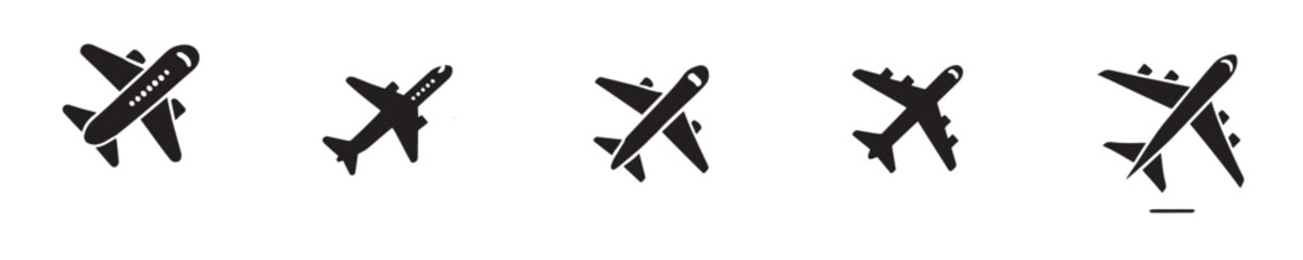 Vector collection of airplane silhouettes
