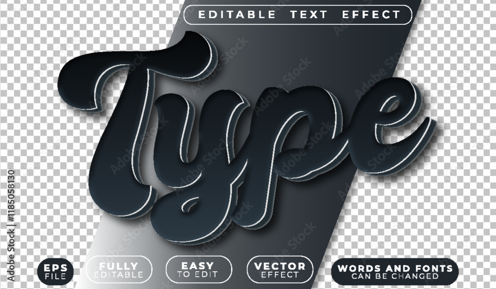 Fototapete type fully editable vector text file