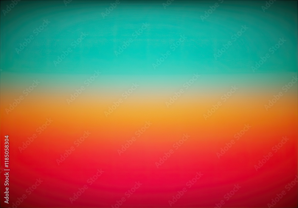Poster smooth gradient background transitioning from teal to orange and red, creating a vibrant and colorfu