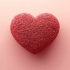For Saint Valentine's Day, visualize a massive heart composed of mini hearts in a red gradient with white flares