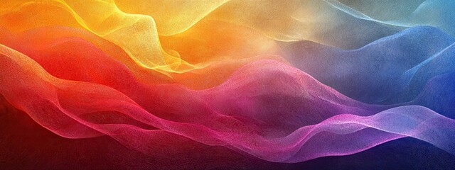 Fototapeta premium Rainbow background abstract wave color graphic pattern flow design 3d. Background line shape rainbow abstract wallpaper wavy liquid vibrant gradient curve fluid music water geometric light art banner