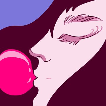 Pink bubble illustrazione