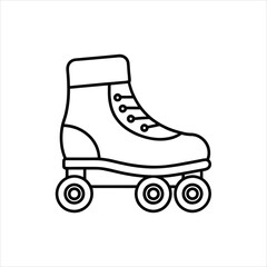  Roller Skates Icon Vector Design on White Background