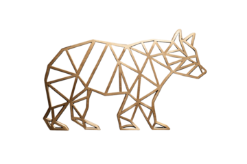 Intricately laser cut animal silhouette featuring geometric patterns, showcasing modern craftsmanship on a natural wood background