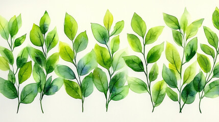 Trendy Botanical Leaves Illustration With Vibrant Colors for Interior Design and Wallpaper
