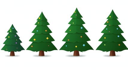 Fototapeta premium set of christmas trees