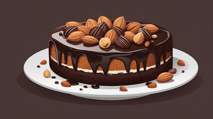 chocolate cake on a plate