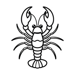 Obraz premium Elegant Lobster Line Art Designs