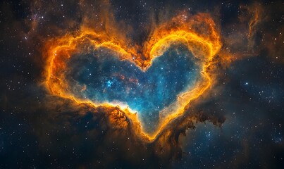 Intricate Close-Up of the Heart Nebula's Core in the Cassiopeia Constellation