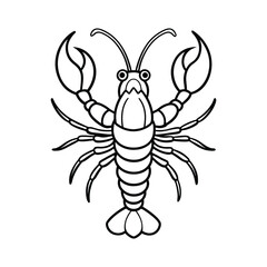 Obraz premium Elegant Lobster Line Art Designs